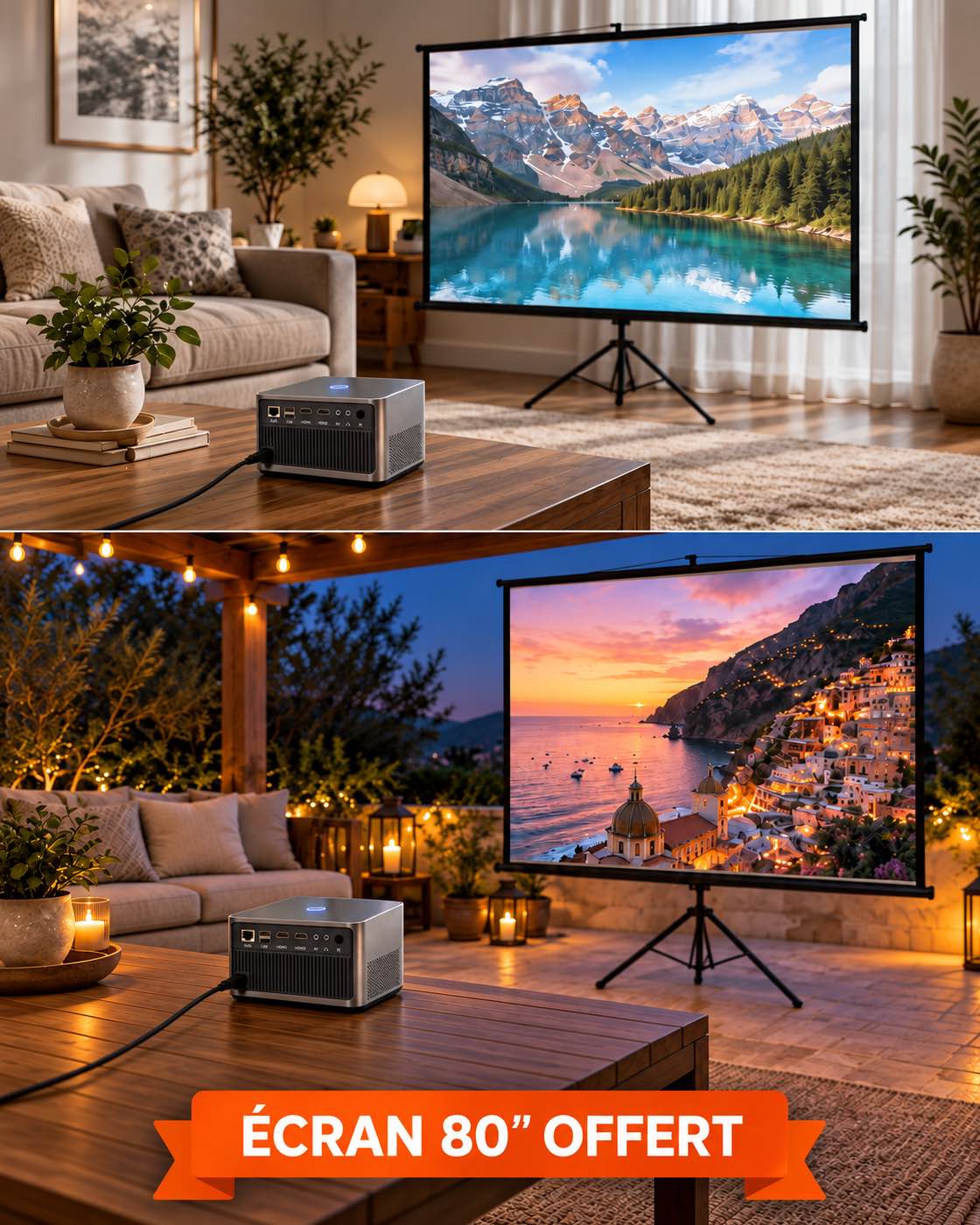 Projektorland Grand Cinema – 4K-kompatibel, natives Full HD 1080p, 580 ANSI-Lumen, HDMI und USB