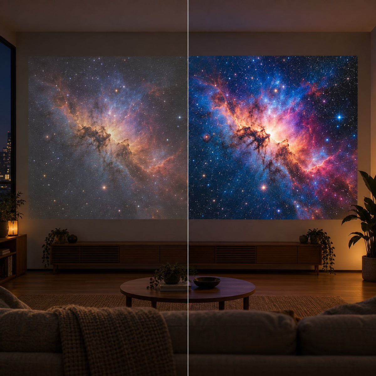 Miniprojektor Projektorland Luma Pro – 400 ANSI-lumen, Full HD 1080p, autofokus, Android 14 och Wi-Fi 6