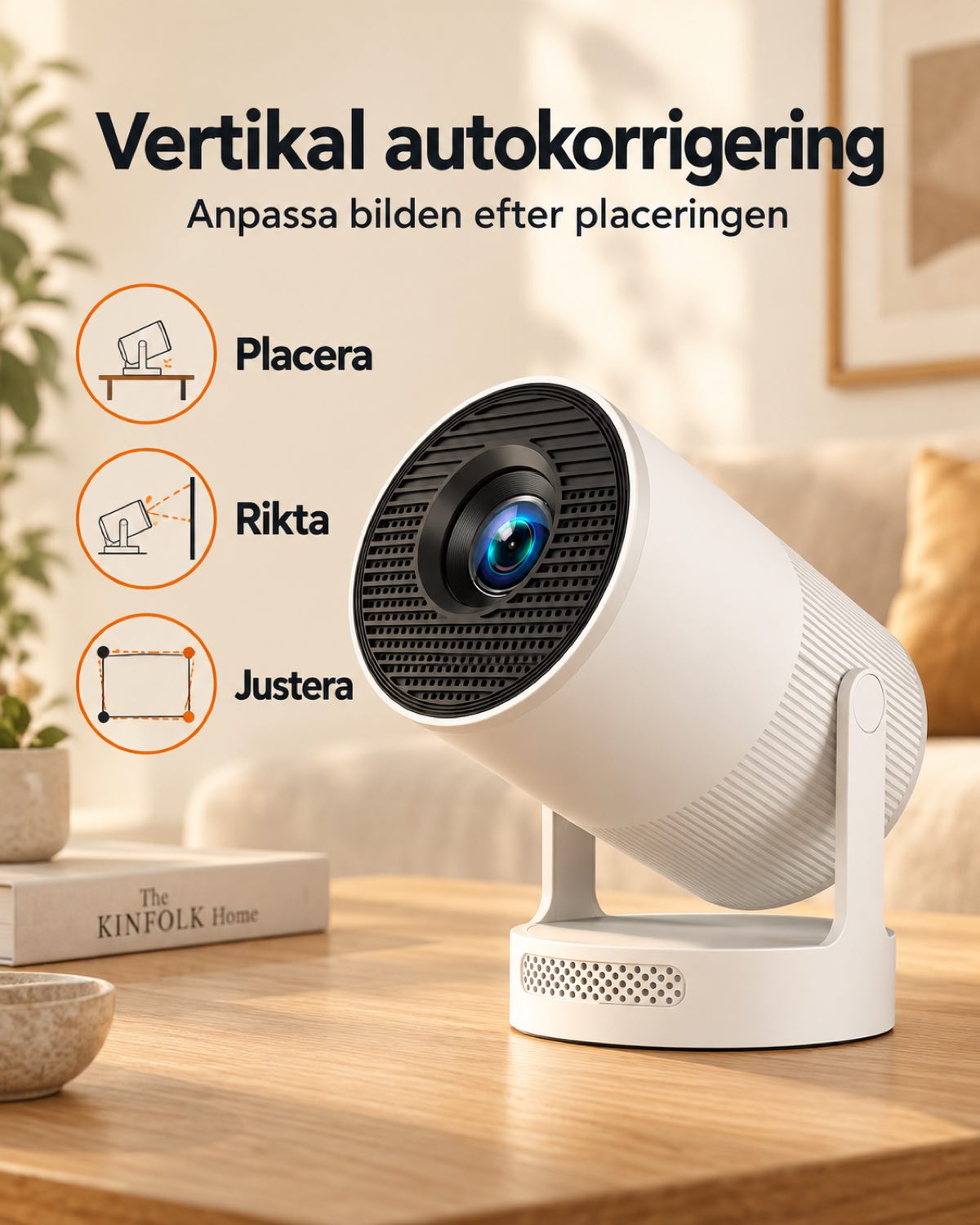 Miniprojektor Projektorland Luma Ultra – 310 ANSI-lumen, 4K-kompatibel, Android 11, Wi-Fi 6 och Bluetooth 5.4